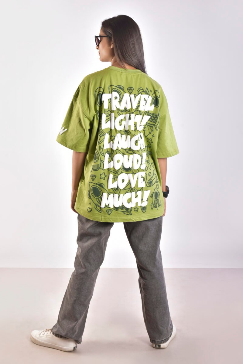 Alienwild – Zero Gravity Oversized T-Shirt | 100% Supreme Cotton, Alien Green - Image 5